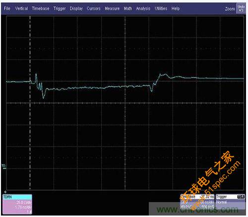 USB3.0带有连接器线缆的差分阻抗vs时间测量