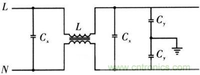 一般性能EMI濾波器結(jié)構