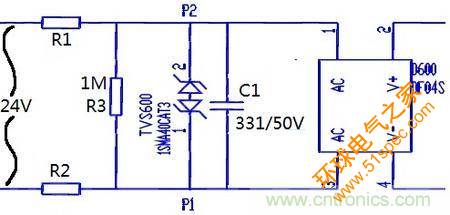 案例1：输入端24V波动，R1和R2常被烧坏。