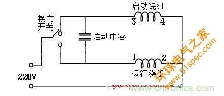 開關控制正反轉接線