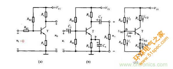 下图是典型的静态工作点电路