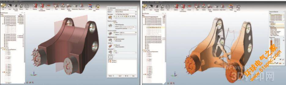 在solidThinking Inspire中定義設計空間獲得拓撲優化結果