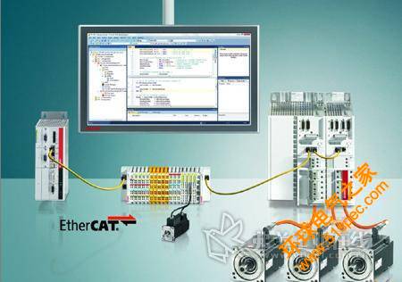 Beckhoff 为机器人控制系统提供了一个完整的解决方案，包括装有 TwinCAT 自动化软件的高性能工业 PC、用于实现高速数据传输的 EtherCAT 端子模块，以及用于驱动高动态伺服电机的 EtherCAT <a title=