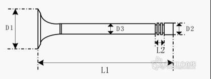 圖 2 標(biāo)準(zhǔn)氣門(mén)外形示意圖