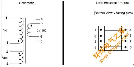 圖4:連續模式變壓器設計。