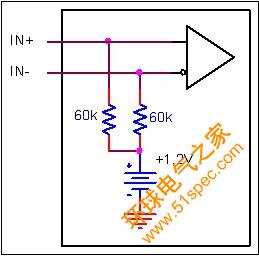 圖3:LVDS輸入偏置電路。