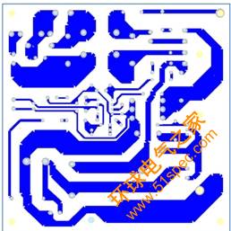 圖4:PCB 版圖底層。